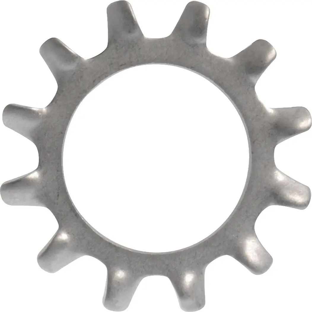 uxcell 5mm Inner Dia Stainless Steel External Tooth Lock Washer Silver Tone 50pcs
