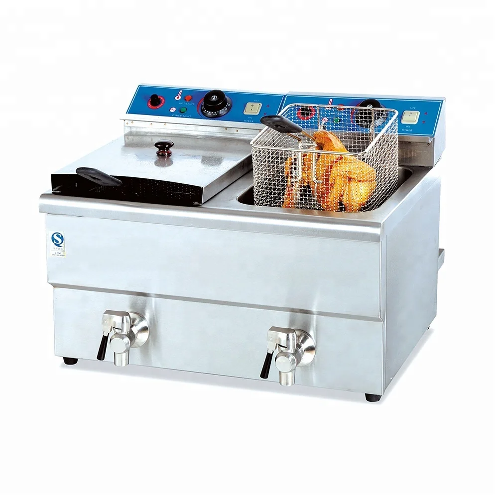 New Double Tank Commercial Electric Induction Deep Fryer In Fryer 30l Buy Dongguan