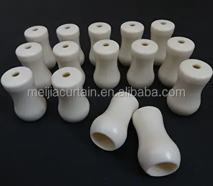 Mahogany Vase Shaped Plastic Tassels PVC Knobs Quick Install Durable 12 Pack 
