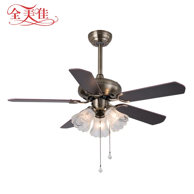 2018 Guzhen lighting market dc motor classic decorative style 5 blades remote control ceiling fan with lamp