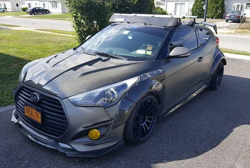 For Hyundai Veloster Egr Style Carbon Fiber Front & Rear Fender Flares