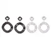 women fashion jewelry 2019 trending new round diamond dangle drop earrings chinese circle rhinestone earrings