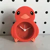 animal design cheap promotional table clocks mini lovely duck silicone stand kids alarm clock