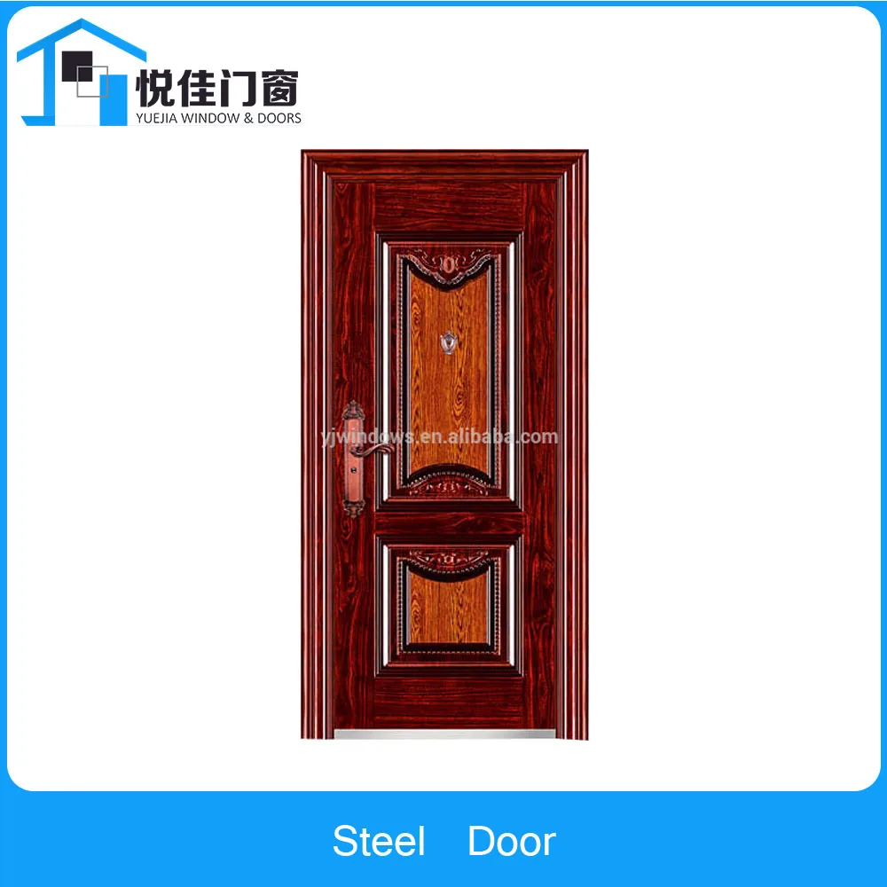 Modern Style Steel Door Aluminum Security Door Nice Design Guangzhou Yue Jia Co.,limited Metal Doors And Windows