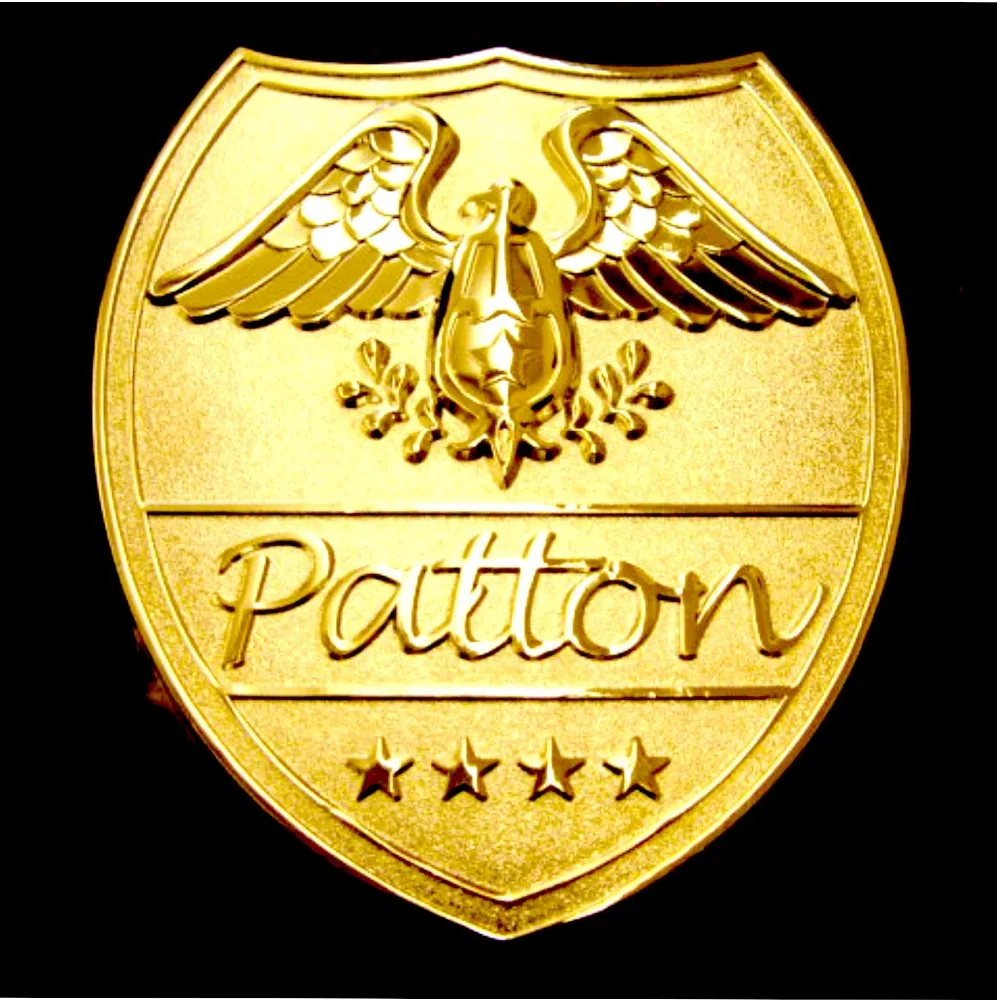 custom popular gold unique armband patton badge