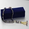 Fashion Wholesale Yiwu Round glass beads necklace crystal prayer beads