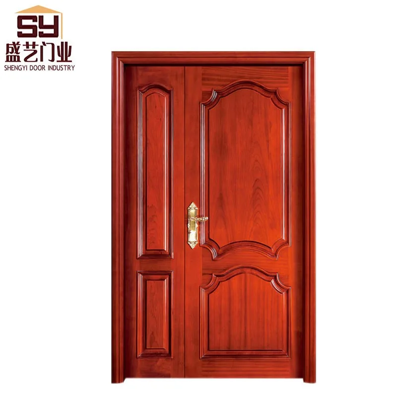 Hand Carved Solid Wood Door One And Half Design Entry Wood Door - Buy ...