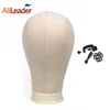 AliLeader Wholesale 21"-25" Wig Stand Canvas Block Head for Wigs Making Tools