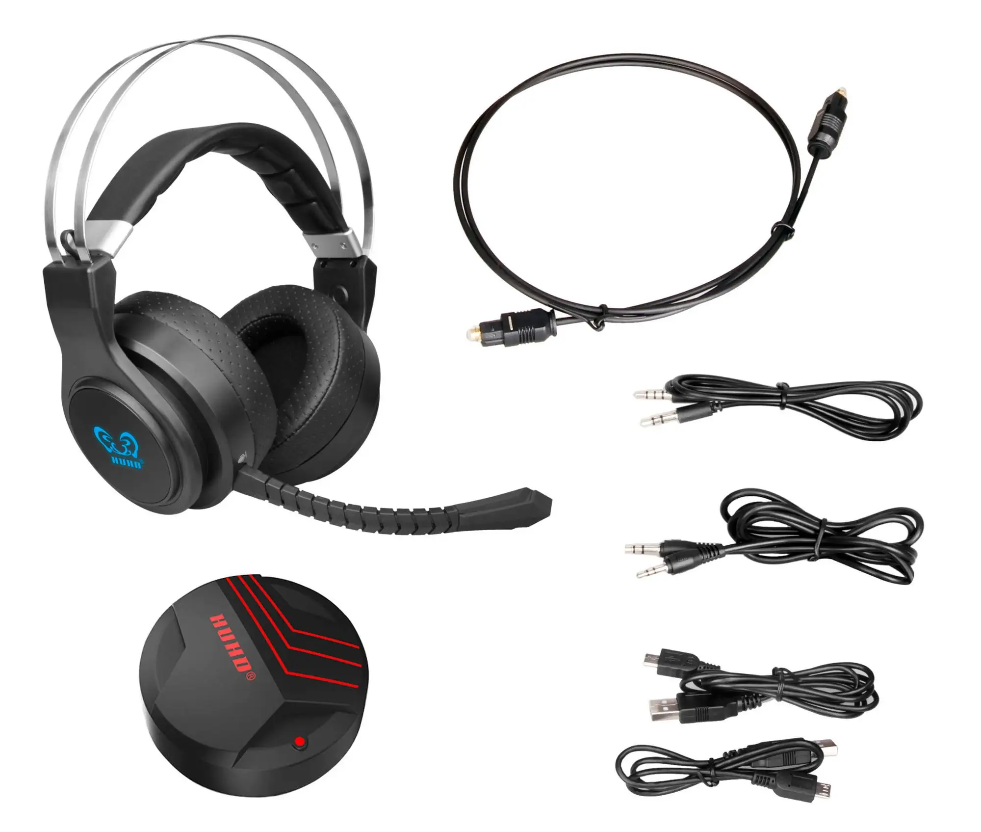 7 1 Surround Sound 2 4ghz Wireless Gaming Headsets Multi Function Led