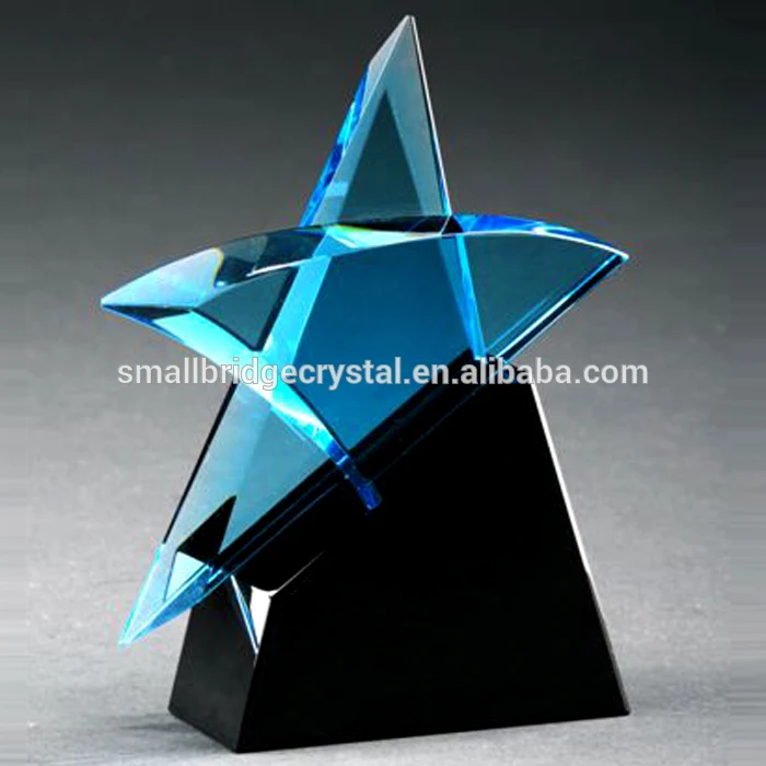 Crystal Award/Crystal Star Award/star crystal trophy