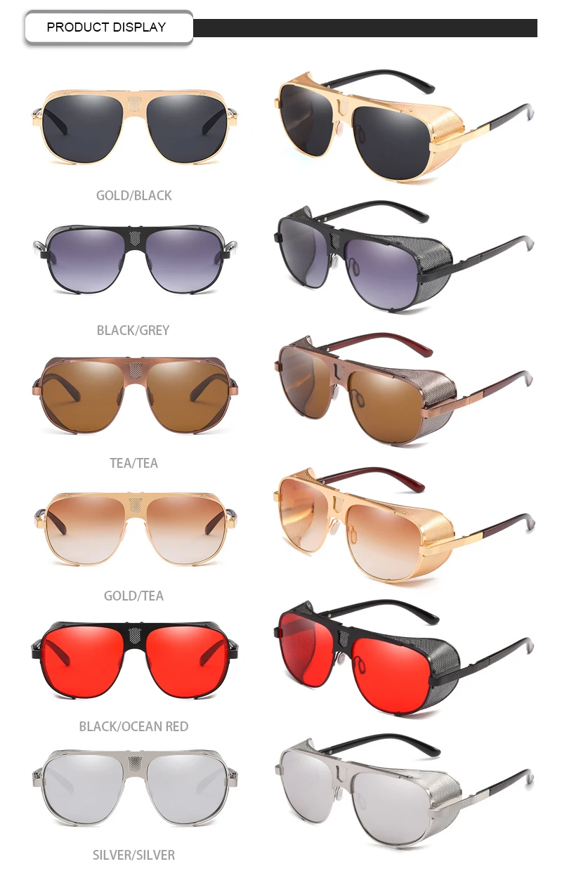 Brand Designer Square Tony Stark Metal Frame Men Retro UV400 Eyewear
