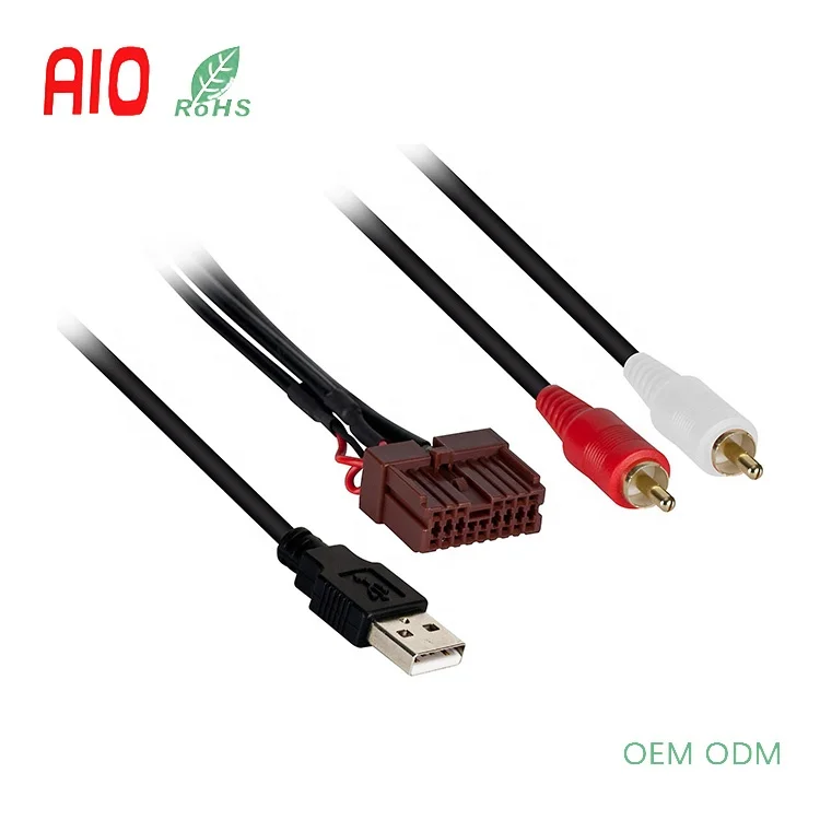 Aux/usb Retention Car Radio Stereo 16pin Connector Adapter Receiver Usb