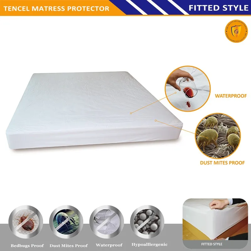 Hypoallergenic Tencel Waterproof Mattress Protector Buy Tencel