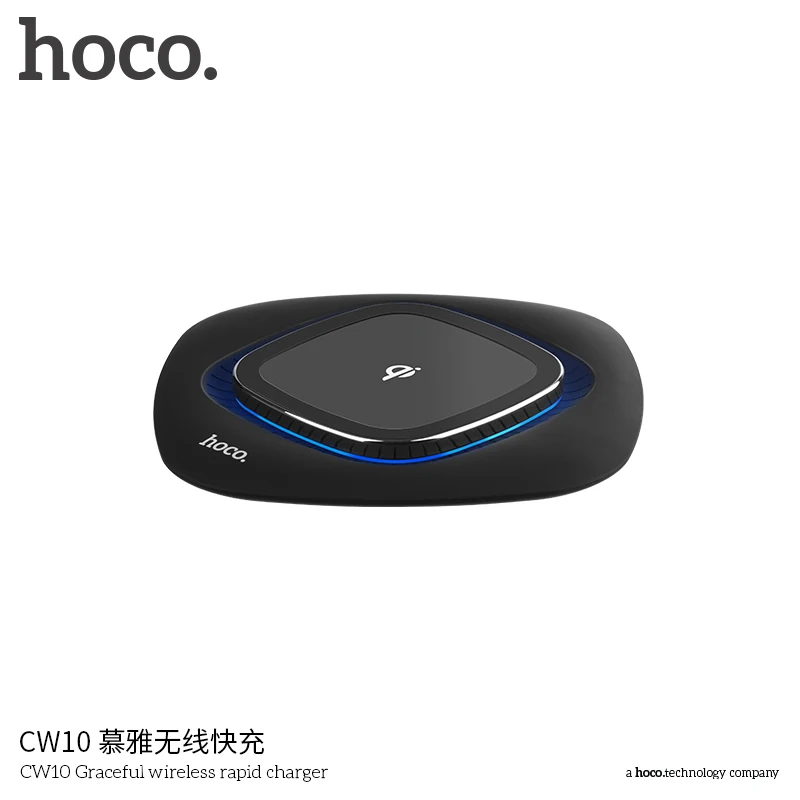 Hoco CW10 Table Fast Wireless Charger 10W for Samsung Support iPhone8 / 8 Plus iPhone X 5W Charging
