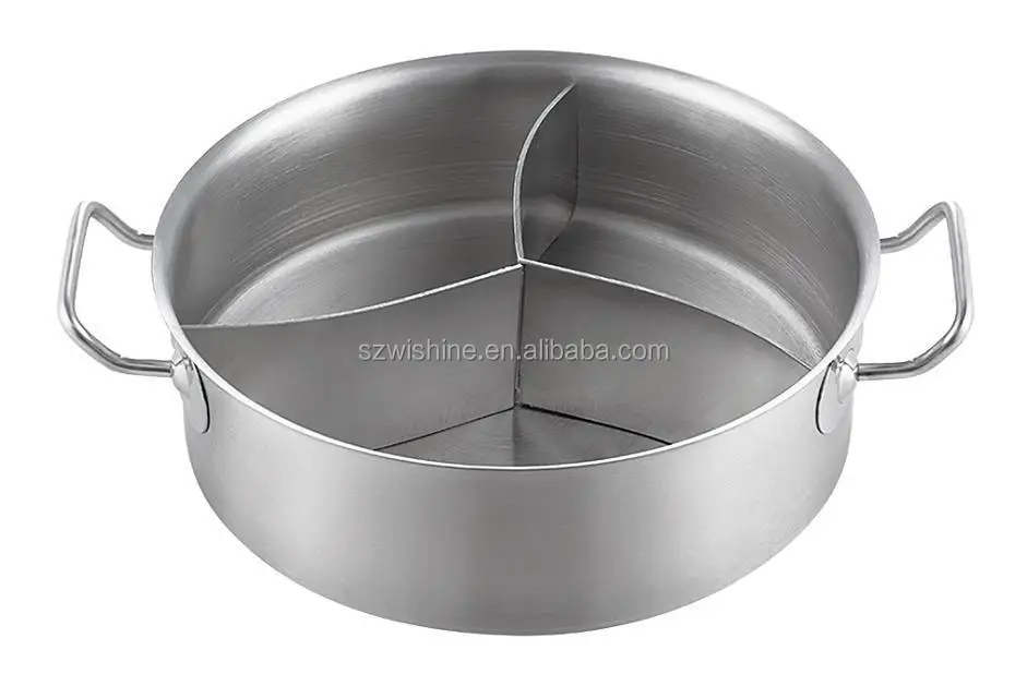 Two Handle Cooking Pot With Three Compartments With Lid Buy Stainless