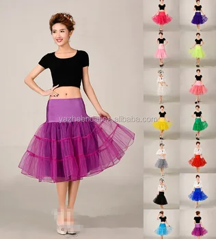 18 Colors Cheap Wholesale A Line Short Petticoat Colorful Short