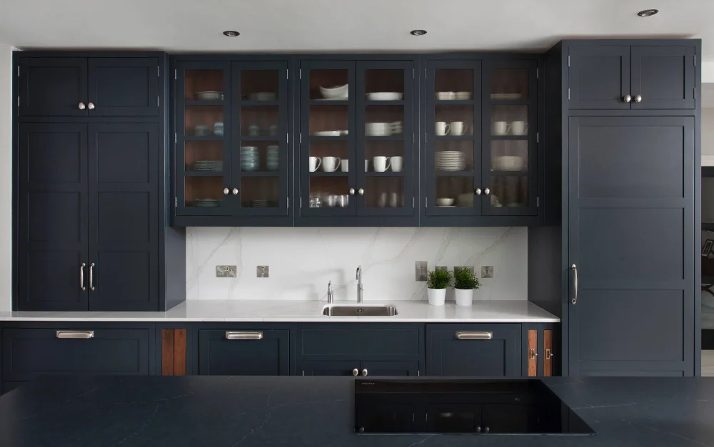 Picture of Modular Kitchen Cabinets Shaker Style With Glass Door - Buy Modular ...