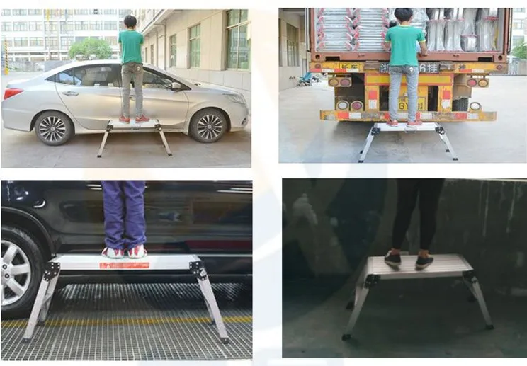 Lidl Big Pedal Car Wash Equipment Ladder Aluminum Stairs Stool Chair