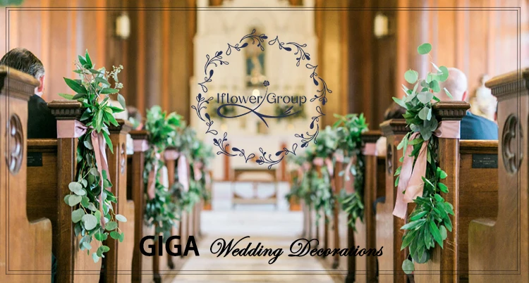 GIGA artificial floor silk decoration garland flower table runners wedding