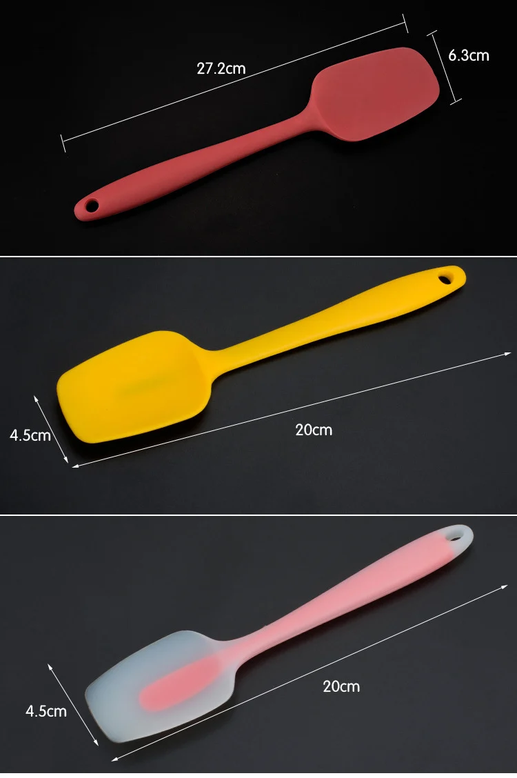 4 Pcs Nonstick Silicone Spatula Set Brush,Spoonula,Spatula,Egg Whisk