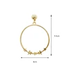 wholesale new design saudi gold ring type star hoop earrings design women jewelry