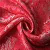 wholesale Chinese Red and Dragon design 114cm Width 40% mulberry silk jacquard fabric for bedding