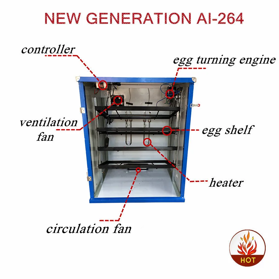 Used Poultry Incubator Cabinet Chicken Eggs Incubator For Sale