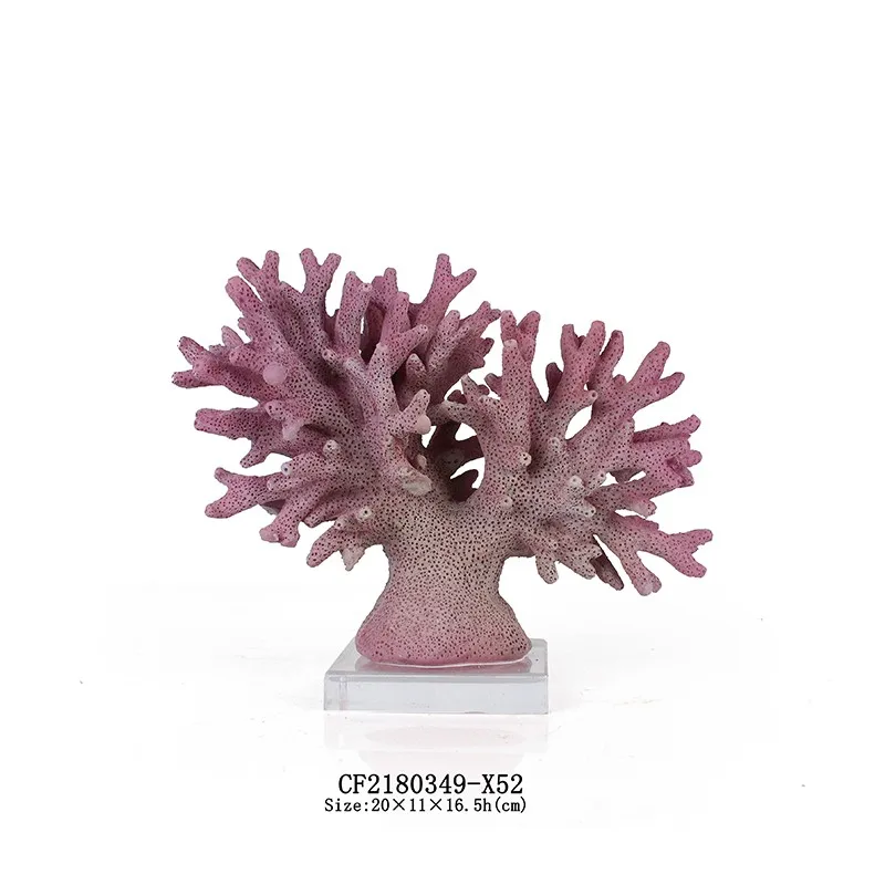 Artificial Resin Coral Reef Decor Acrylic Base Home Decoration factory