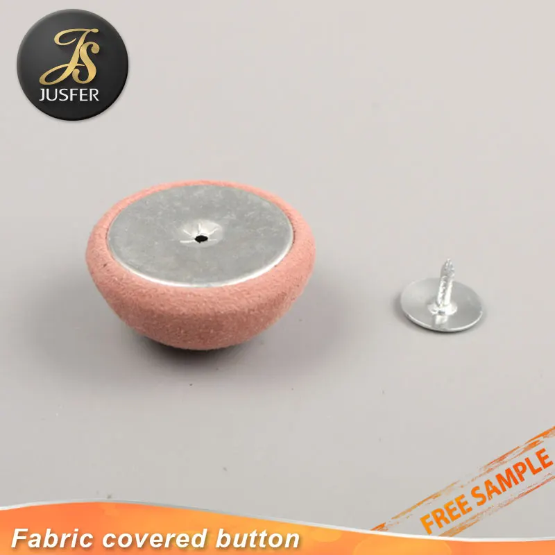 New custom shoe decoration accessories fabric cover button flat back with rivet