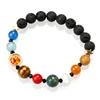 DIY Nine Planet Guardian Star Natural Lava Stone Bead Diffuser Bracelet