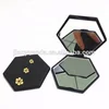 Dual Sided Magnifying Hexagon Pocket Makeup Travel Mirror with 10X Magnifying and 1X Flat Mirror