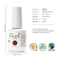 Choose 5 Civi Nail Gel Polish Soak Off UV Gel Nail Polish 30 Days Long