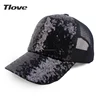 2018 good quality colorful sequins sparkle mesh casquette baseball cap custom baseball hats unique snapback hat designer caps