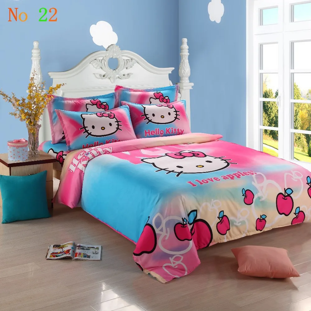 Home Textiles Bedclothes Child Cartoon Pattern Hello Kitty Bedding