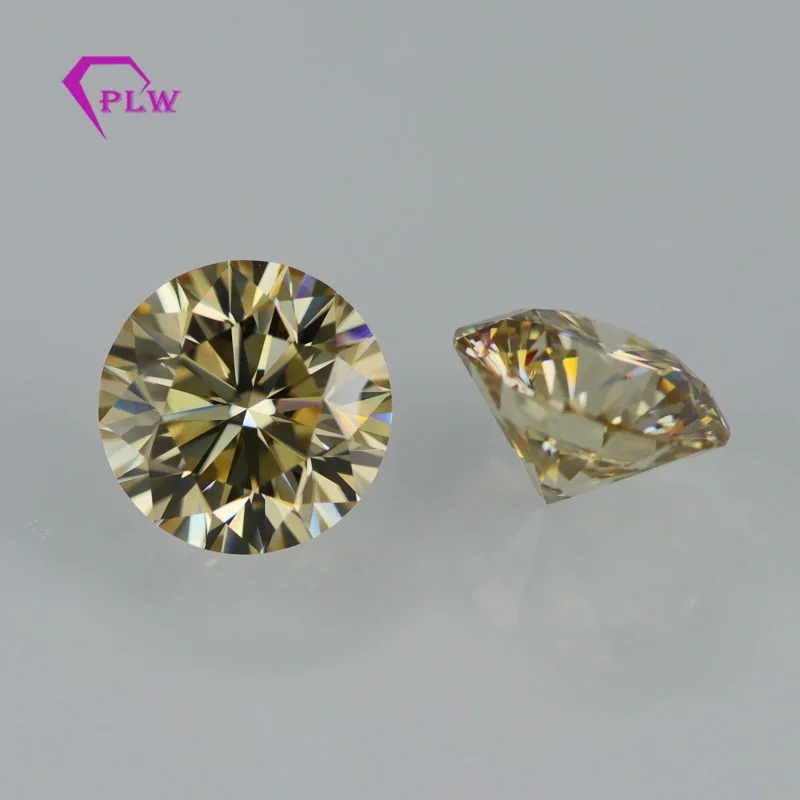 Wholesale Champagne Moissanite Loose Stones Beads Forever Brilliant