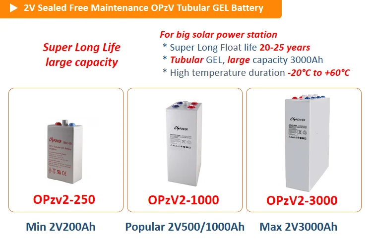 Opzv Tubular Gel Battery 2V1000ah for Solar Power 25years Life