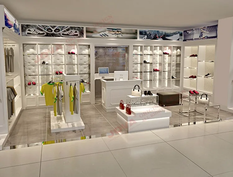 Customized Kiosk Mall Garment Shop Interior Design Clothing Showroom