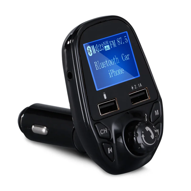 2018 hot selling 12v 1w bluetooth fm radio transmitter car cigarette