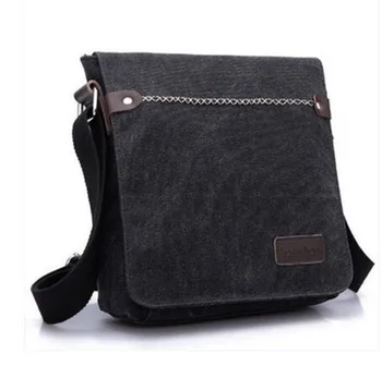 Men S Vintage Canvas Leather Satchel School Military Shoulder Bag Men S Vintage Canvas Leather Satchel School Military Shoulder Bag Messenger