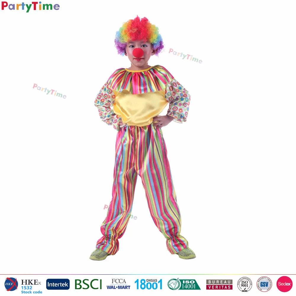 Little Boy Fancy Clown Funny Carnival Costume With Wig - Buy Funny ...