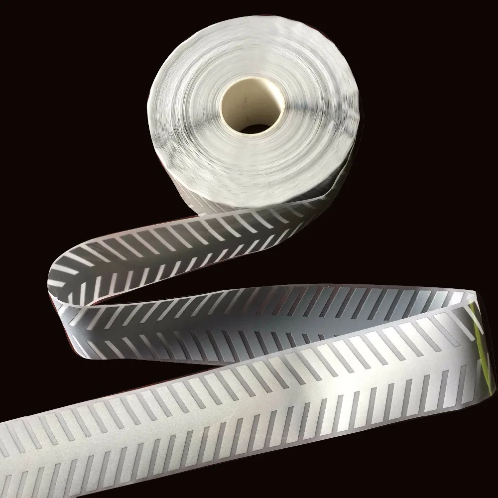 Silver Reflective Diagonal Stripes Tape Iron On Safety Clothes Buy