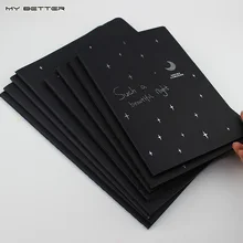 New Sketchbook Diary for Drawing Painting Graffiti Soft Cover Black Paper Sketch Book Notebook Office School Supplies Gift