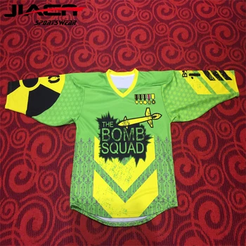 green and yellow hockey jersey