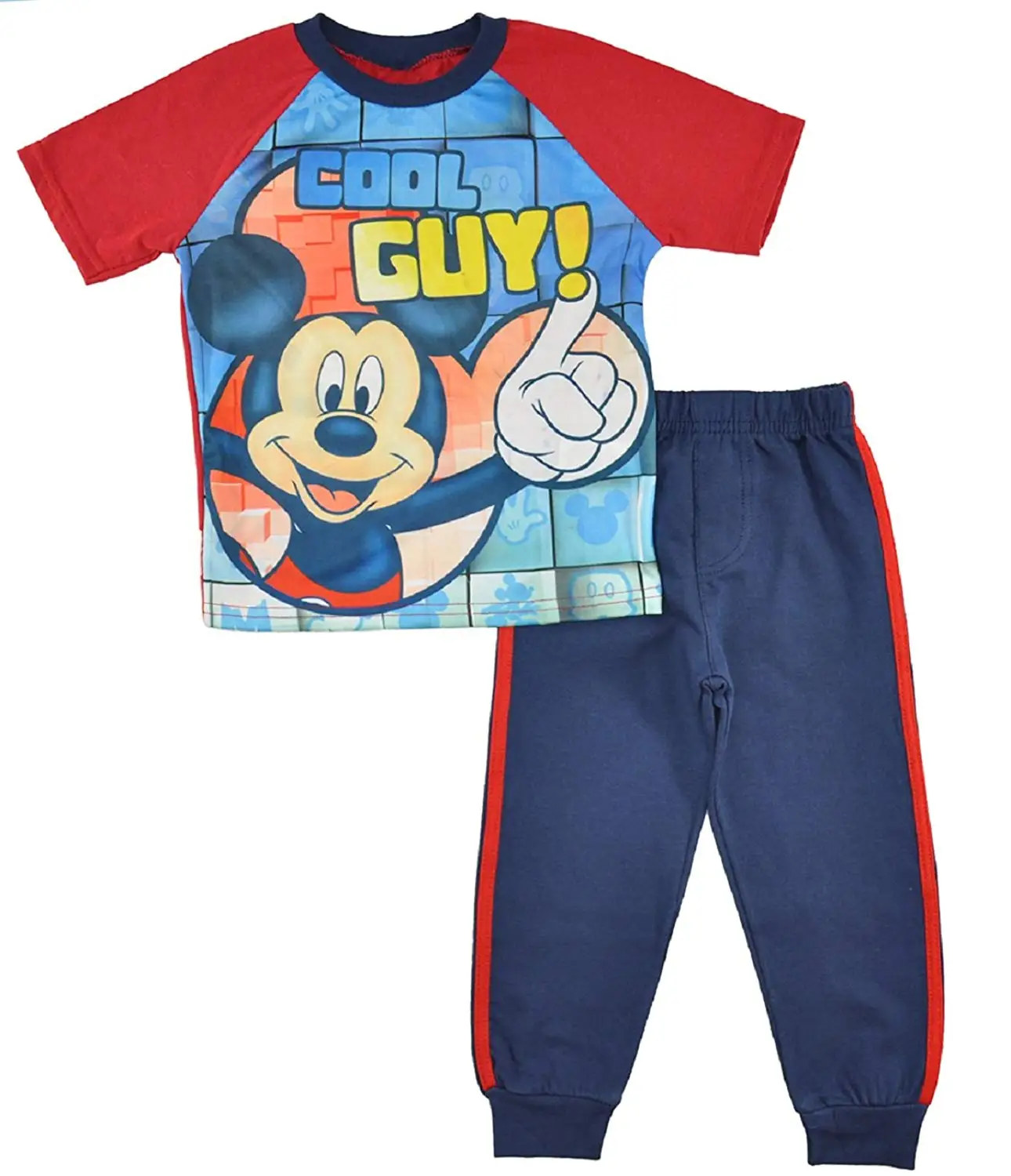 Mickey Mouse Little Boys Toddler Tee and Jogger Pants Set
