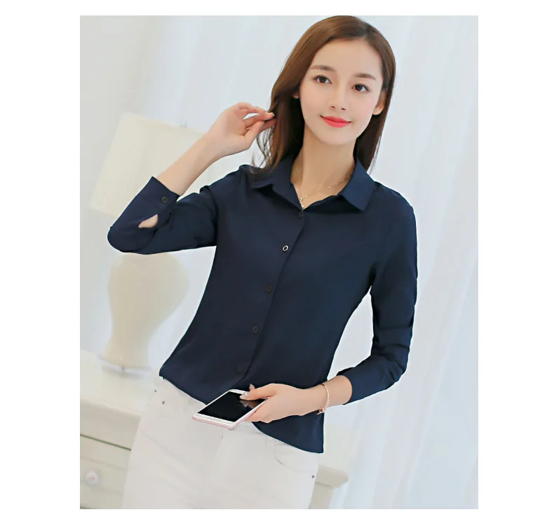 Elegant Blouse Women Chiffon Office Career Shirts Tops 2017 Fashion ...