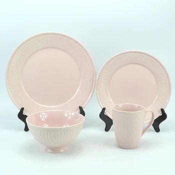 pink crockery dinner sets