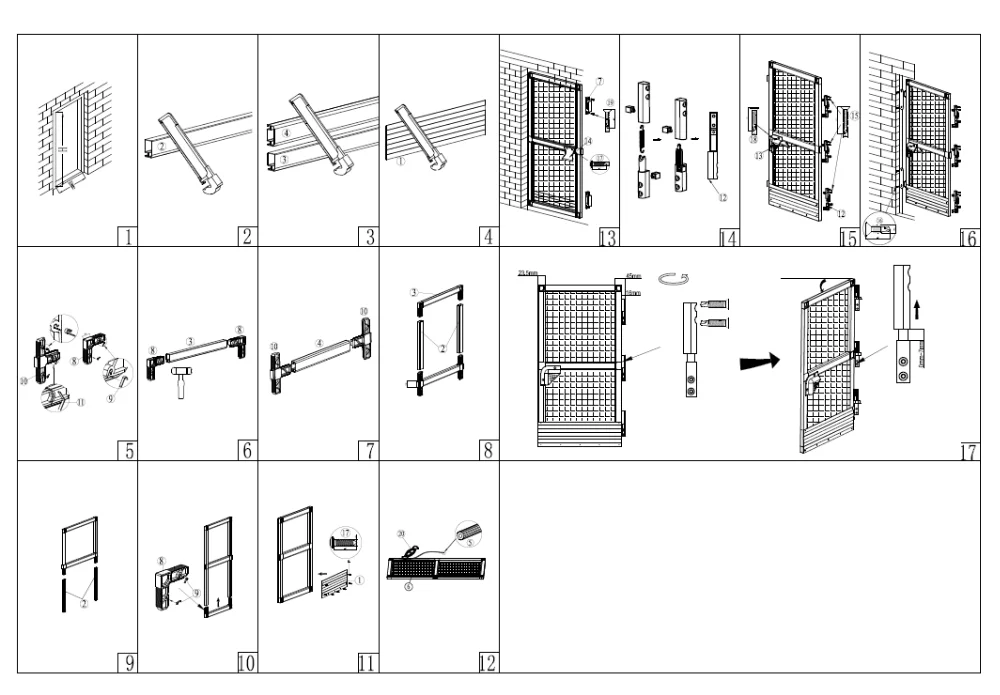 Aluminium interior screen door