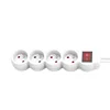 New design 4 way french socket with switch electric extension cord socket