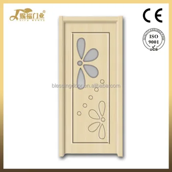 New Design Mdf Pvc Wood Door Interior Wooden Glass Doors And