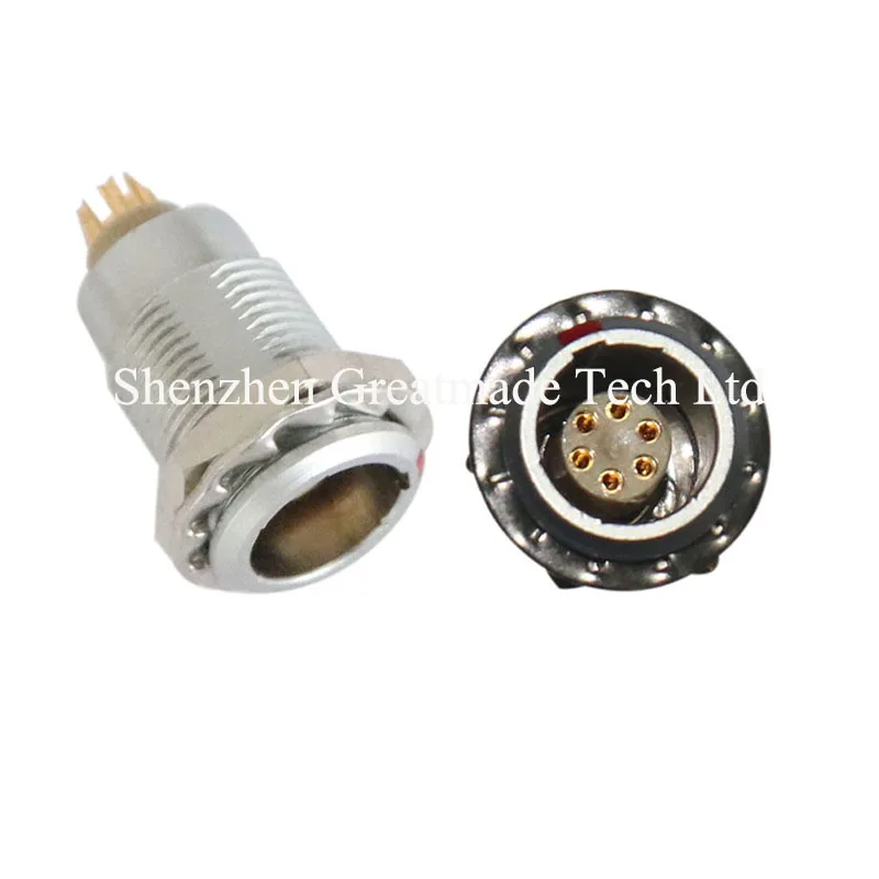 0B תקע כבל עגול לדחוף מתכת מחבר כבל FGG 6 פינים אנשי קשר עבור RED ARRI Lbus (6P, תקע): שמע ביתי ותיאטרון